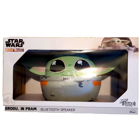 NIB Star Wars Bigger Bitty Boomers 8" Grogu in Pram Bluetooth Speaker - Picture 1 of 3